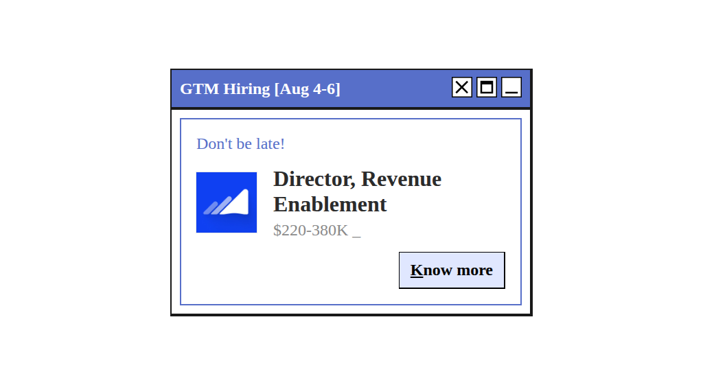 Startups Hiring for GTM Roles cover