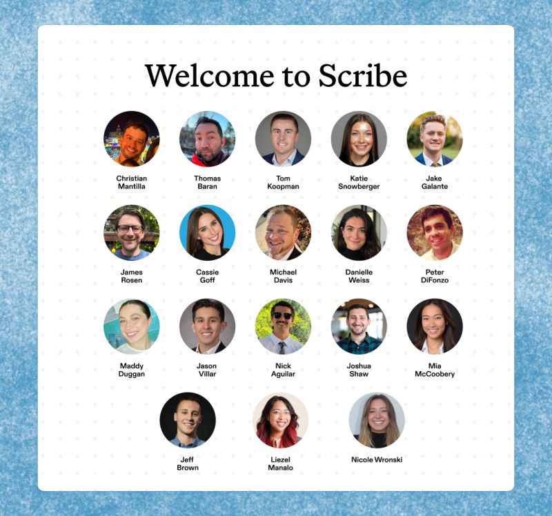 18 new Scribe teammates who joined in July